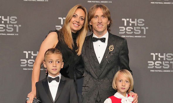 Luka Modric and his wife